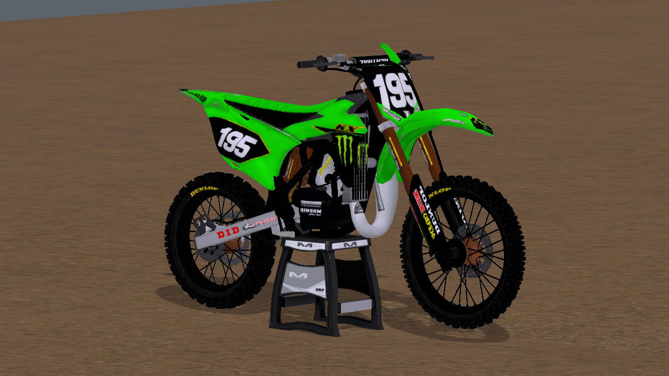 KX100 Monster Team Green GFX – MXB-Mods.com