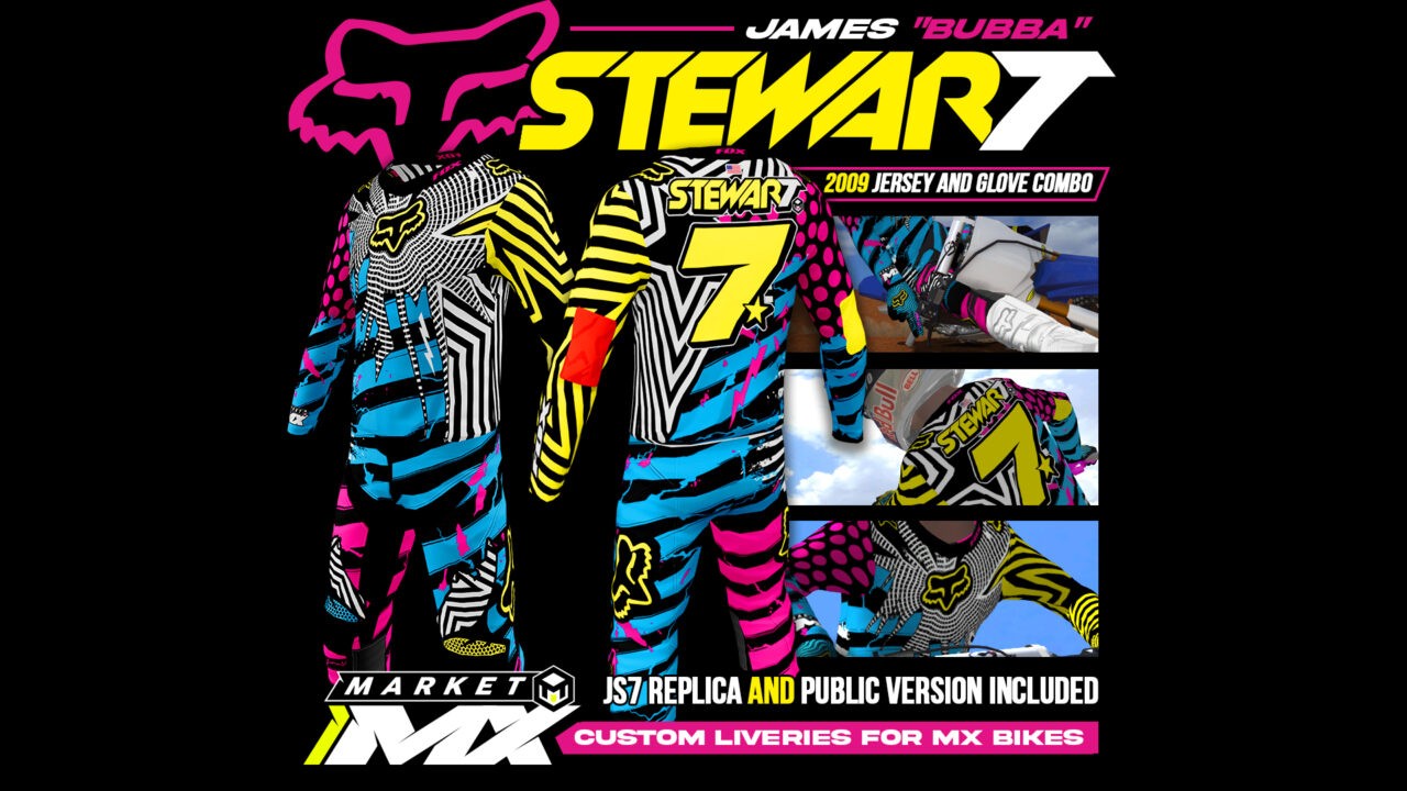 James Stewart 2009 Fox “Explosion” Replica Gear (inc. Gloves) – MXB ...