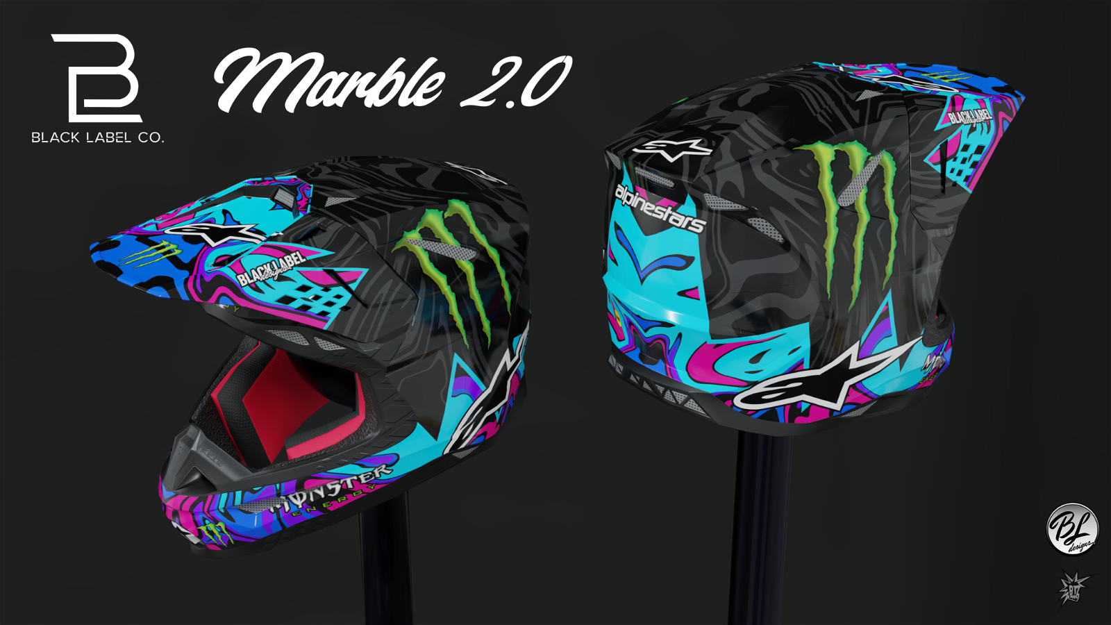 Black Label Co. Marble 2.0 2022 Alpinestars SM10 MXB Mods