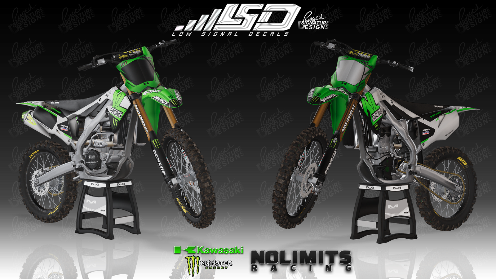 No Limits Monster Energy Kawasaki (KX250F,KX450F)