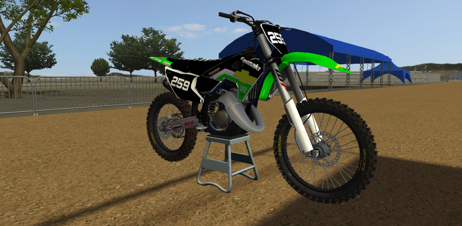 Kawasaki KX125 chevy Graphics kit – MXB-Mods.com