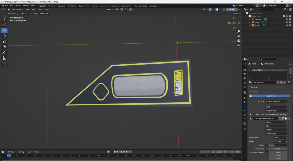 PRO TAPER HOUR METER BLENDER MODEL