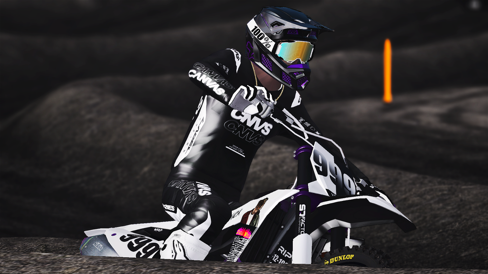 JUICE WRLD KTM 250 SFX (Half black Half White)