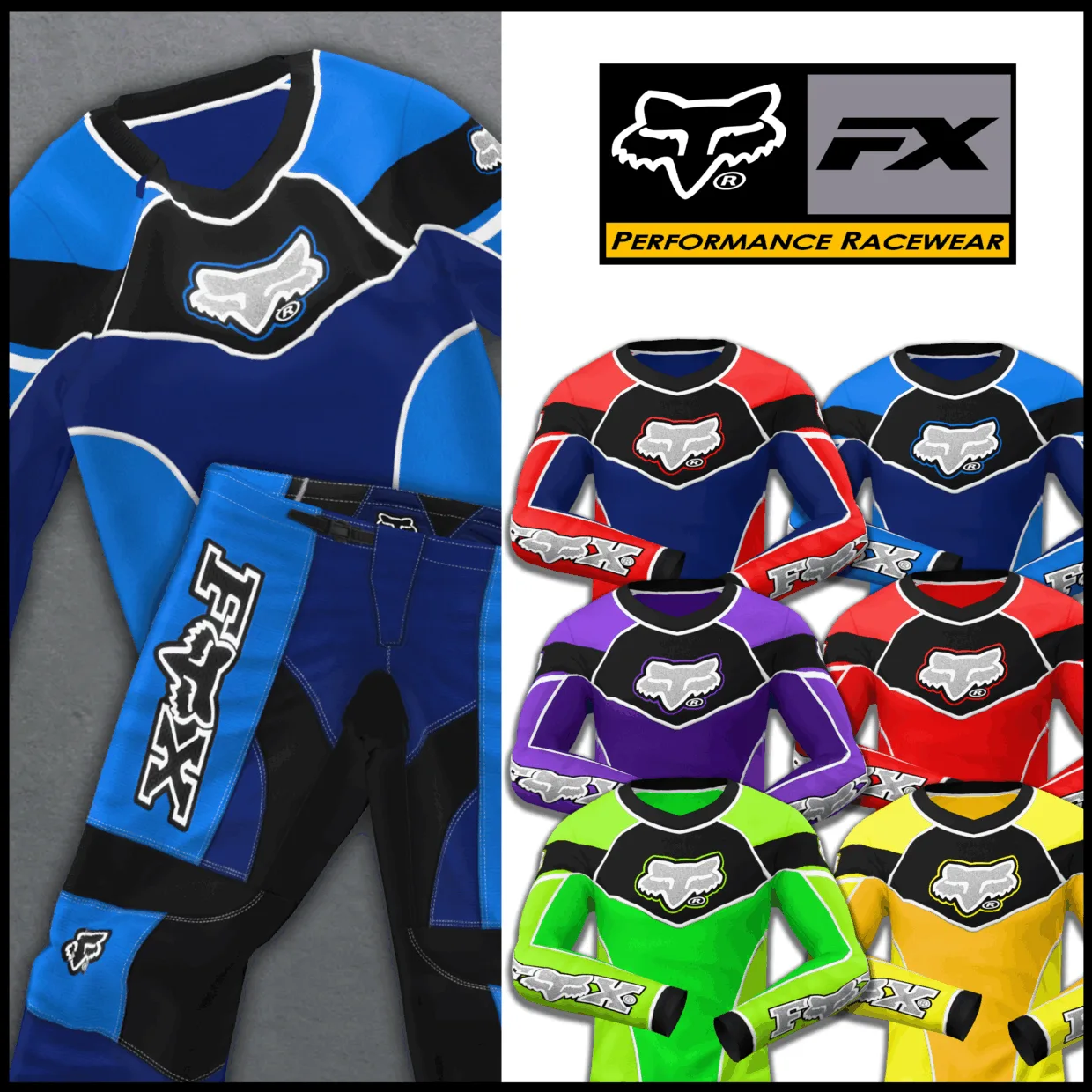 ビンテージ FOX 2000 FX Jersey ブラック Vintage Fox Racing